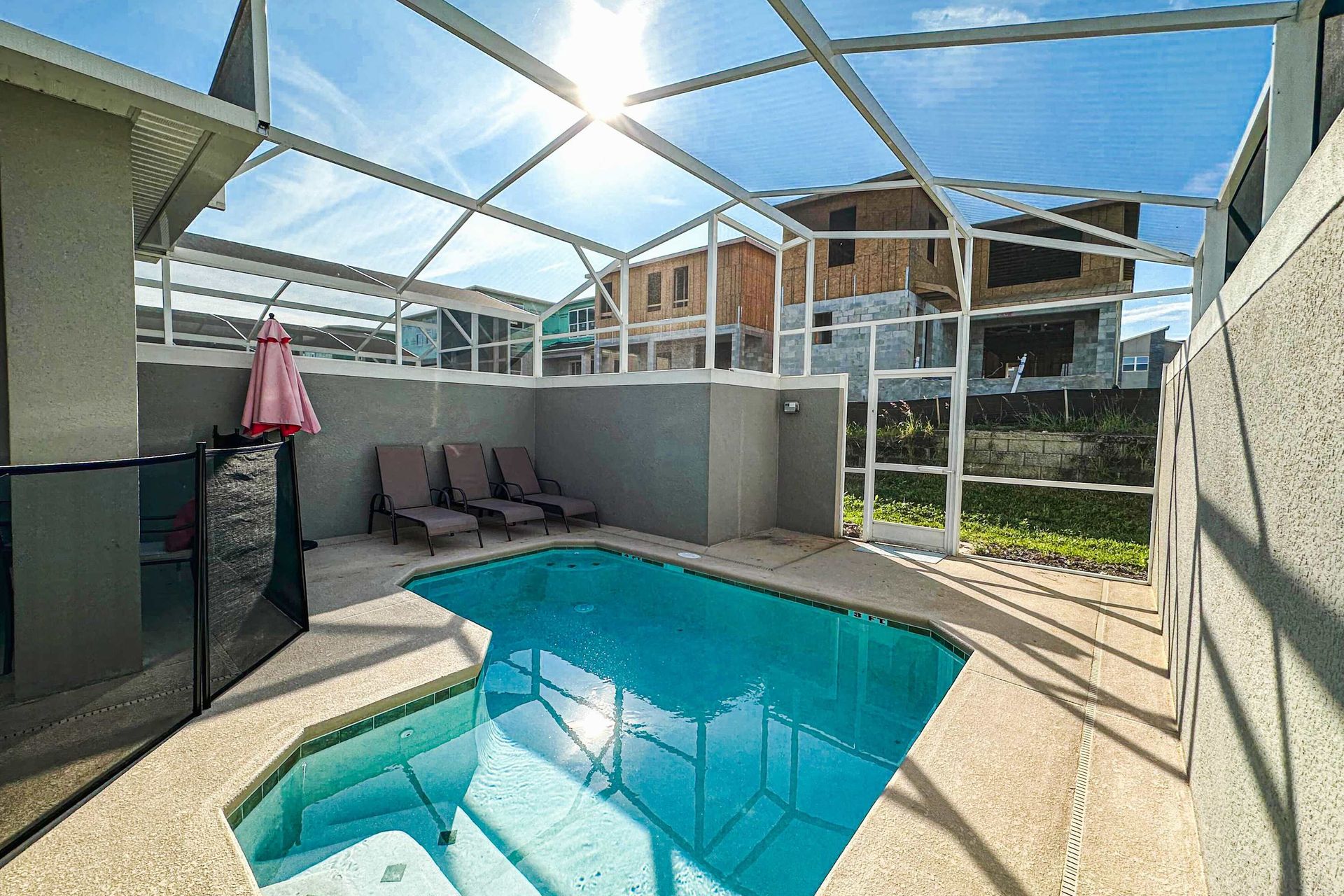 Indulge in a private pool under the sun for a relaxing and exclusive outdoor experience