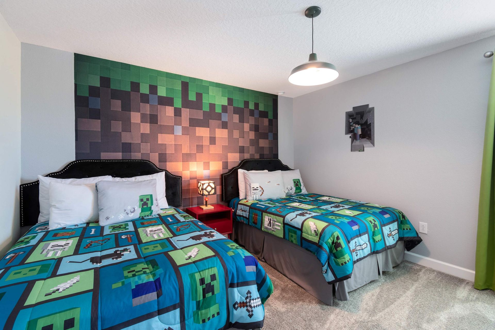 Cozy Mine-craft themed bedroom