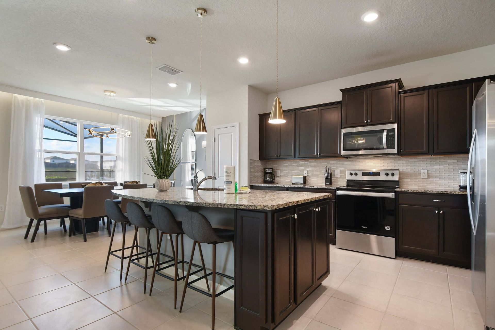 Unleash your inner chef in our modern kitchen, complete with top-of-the-line appliances for your convenience.