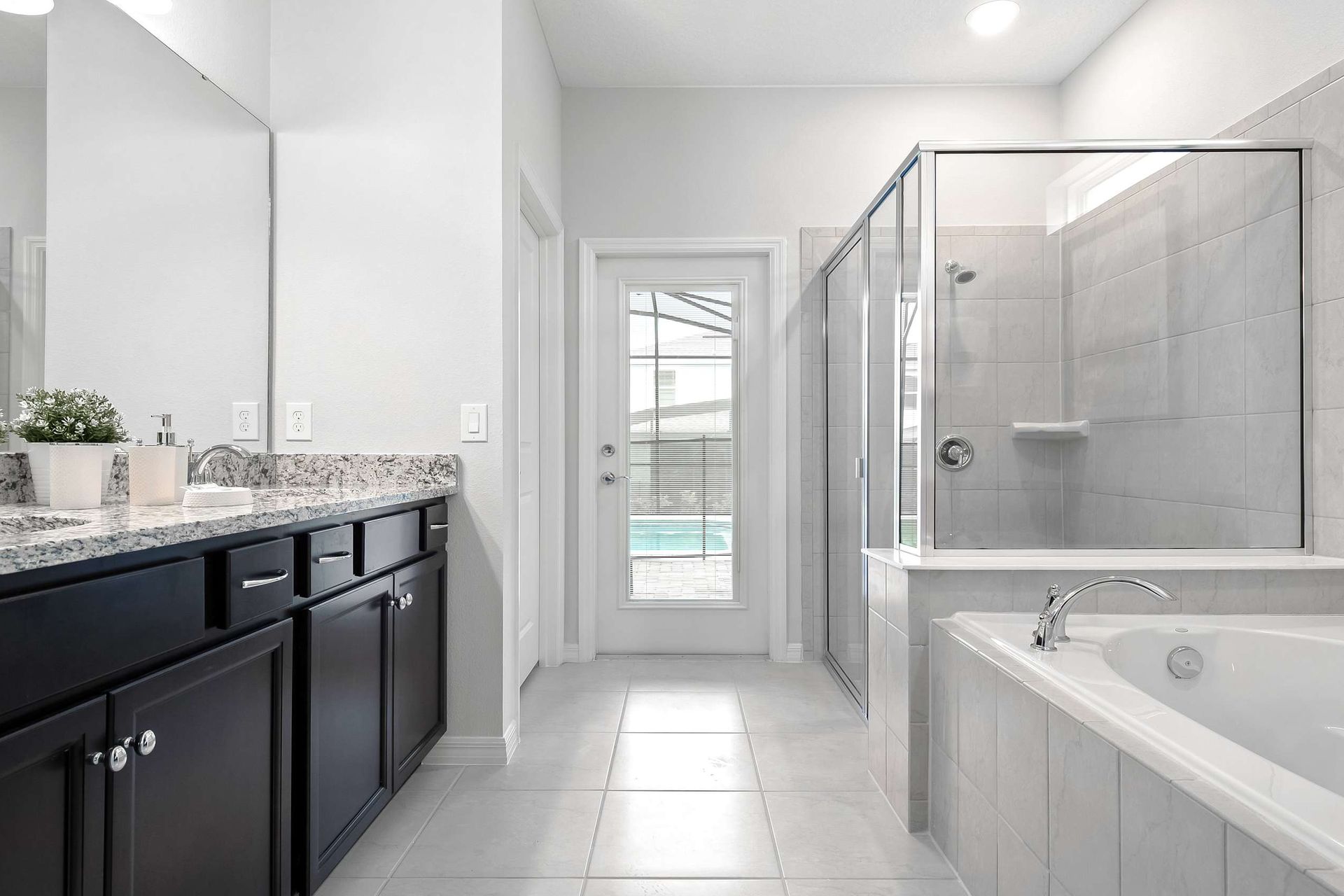 Spotless, sanitized full bathroom ensuring cleanliness and hygiene for a refreshing experience