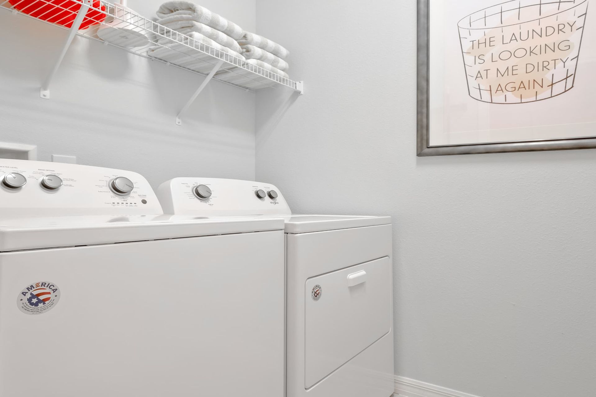 Laundry and dryer zone, facilitating efficient and organized clothes care for household convenience