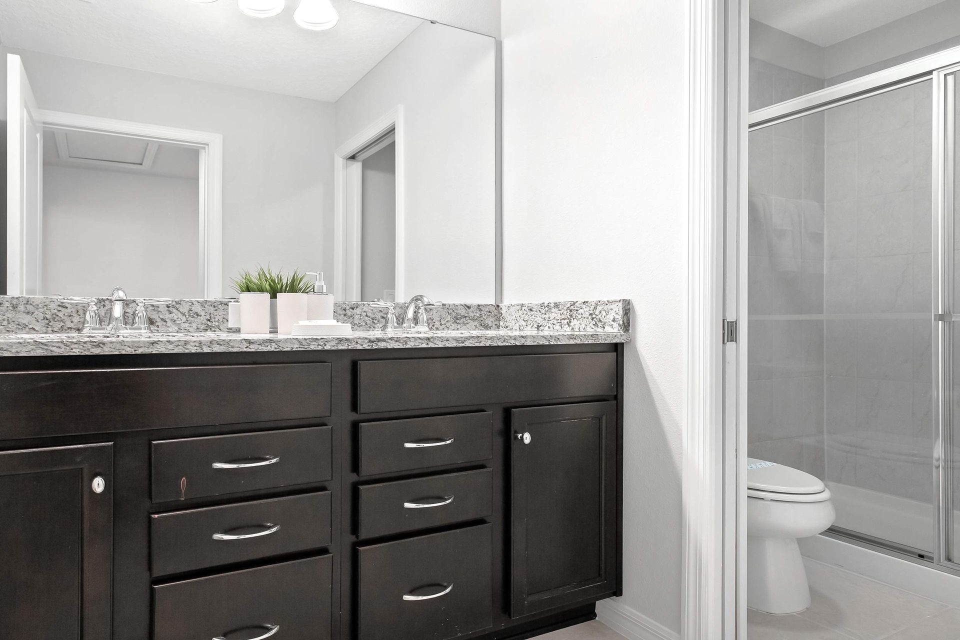 Spotless, sanitized full bathroom ensuring cleanliness and hygiene for a refreshing experience