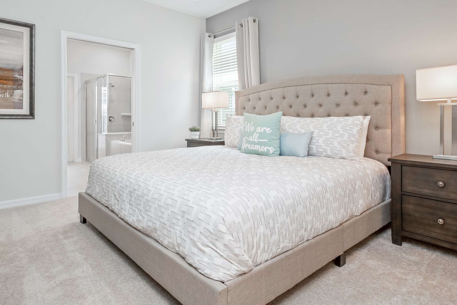 Luxurious king bedroom, blending elegance and comfort for a serene and indulgent sleeping space