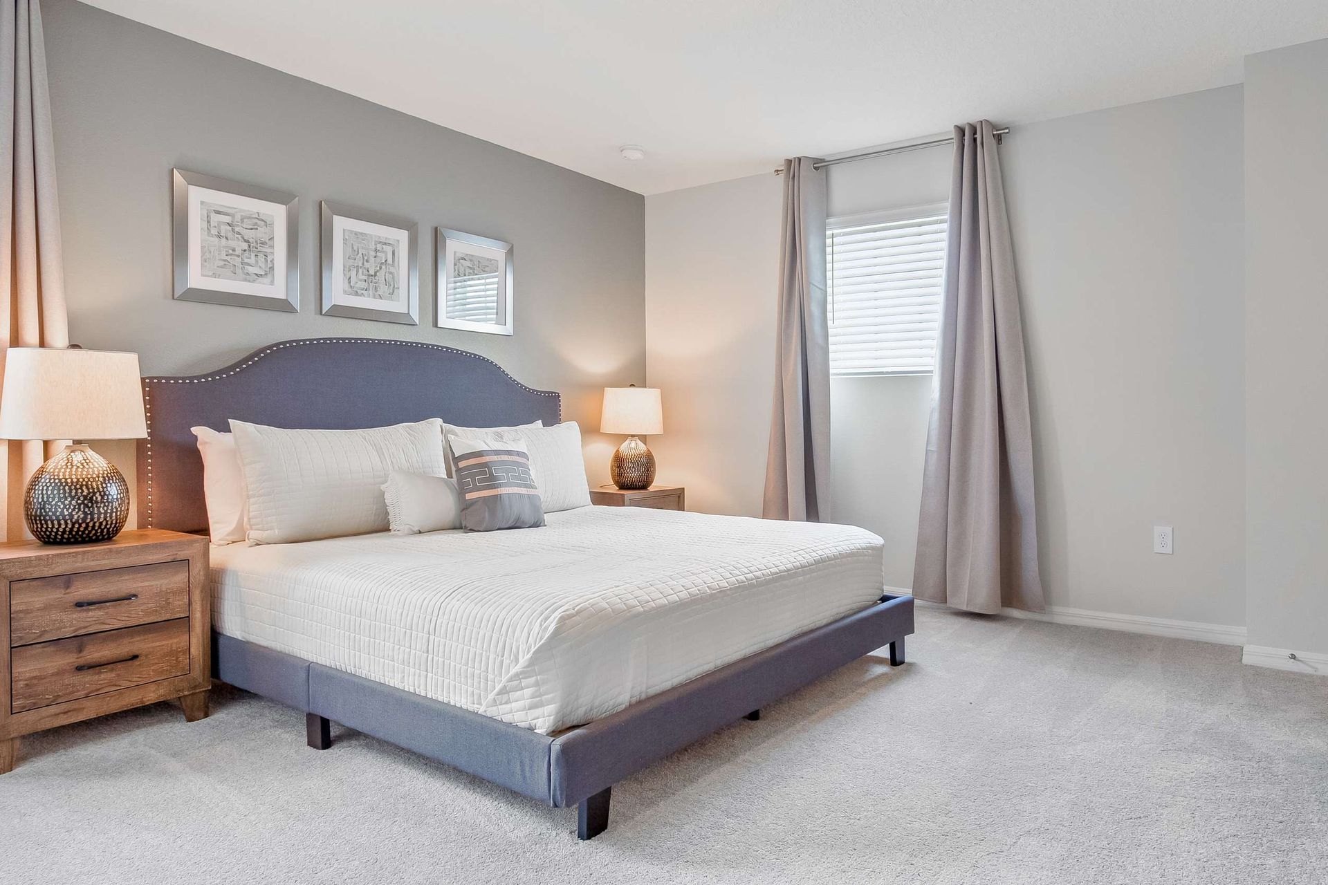 Luxurious king bedroom, blending elegance and comfort for a serene and indulgent sleeping space