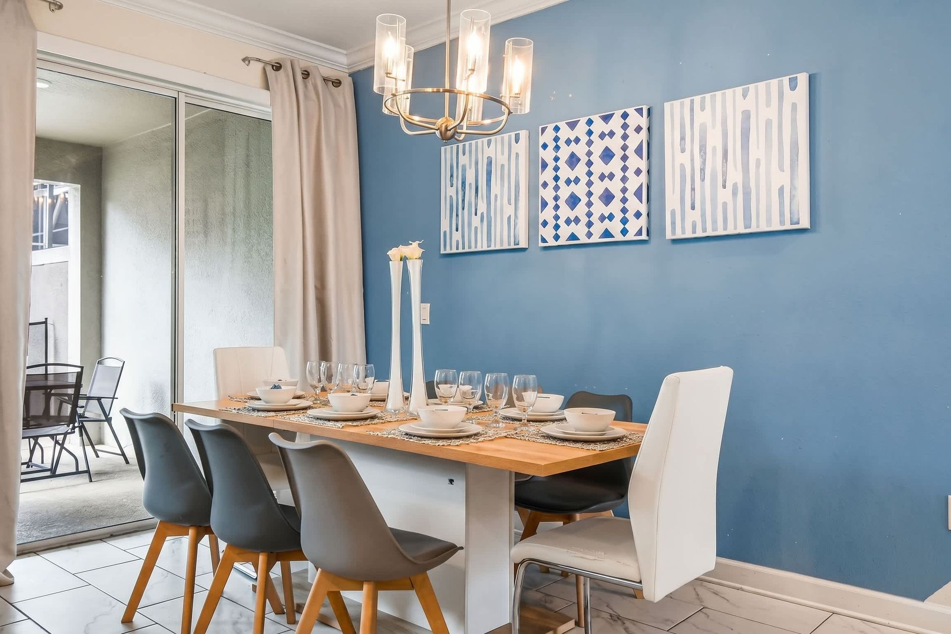 Ample dining space, ensuring there's enough room for everyone to comfortably gather and enjoy meals
