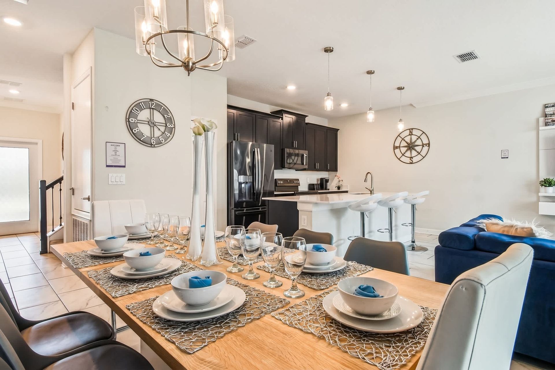 Ample dining space, ensuring there's enough room for everyone to comfortably gather and enjoy meals