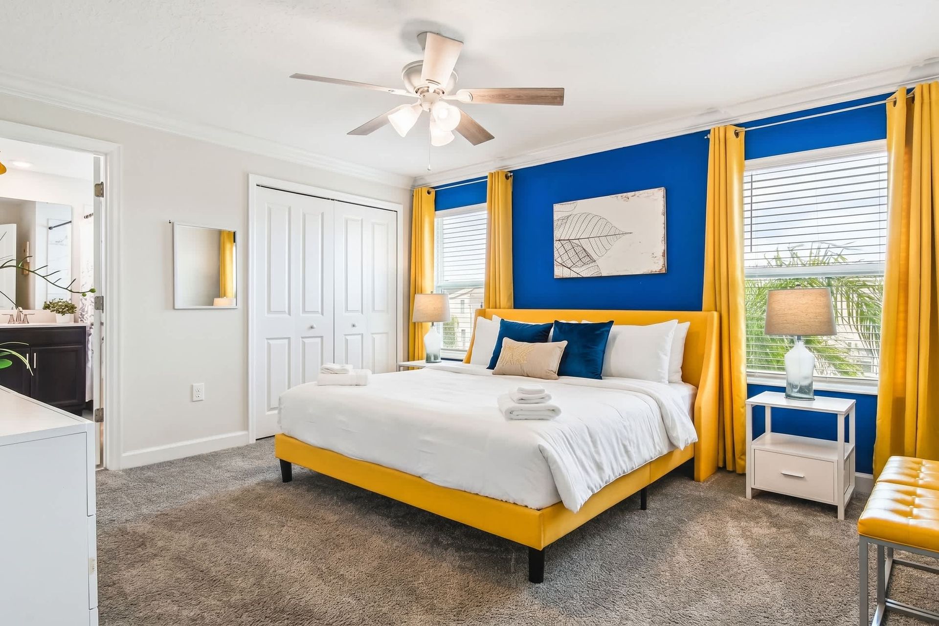 Luxurious king bedroom, blending elegance and comfort for a serene and indulgent sleeping space
