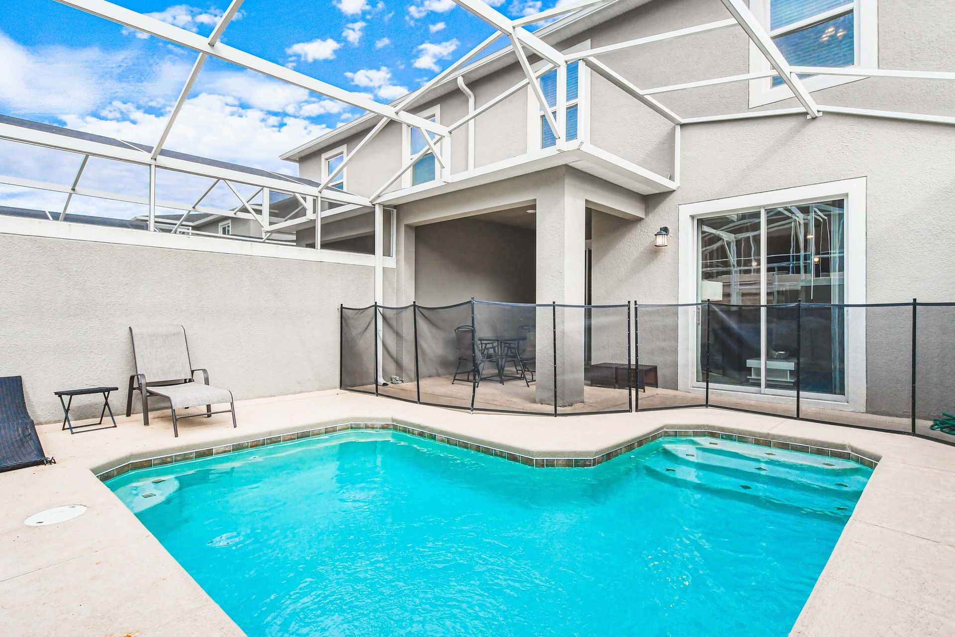 Exclusive enjoyment of screened-in spa and pool for you, friends, and family!.