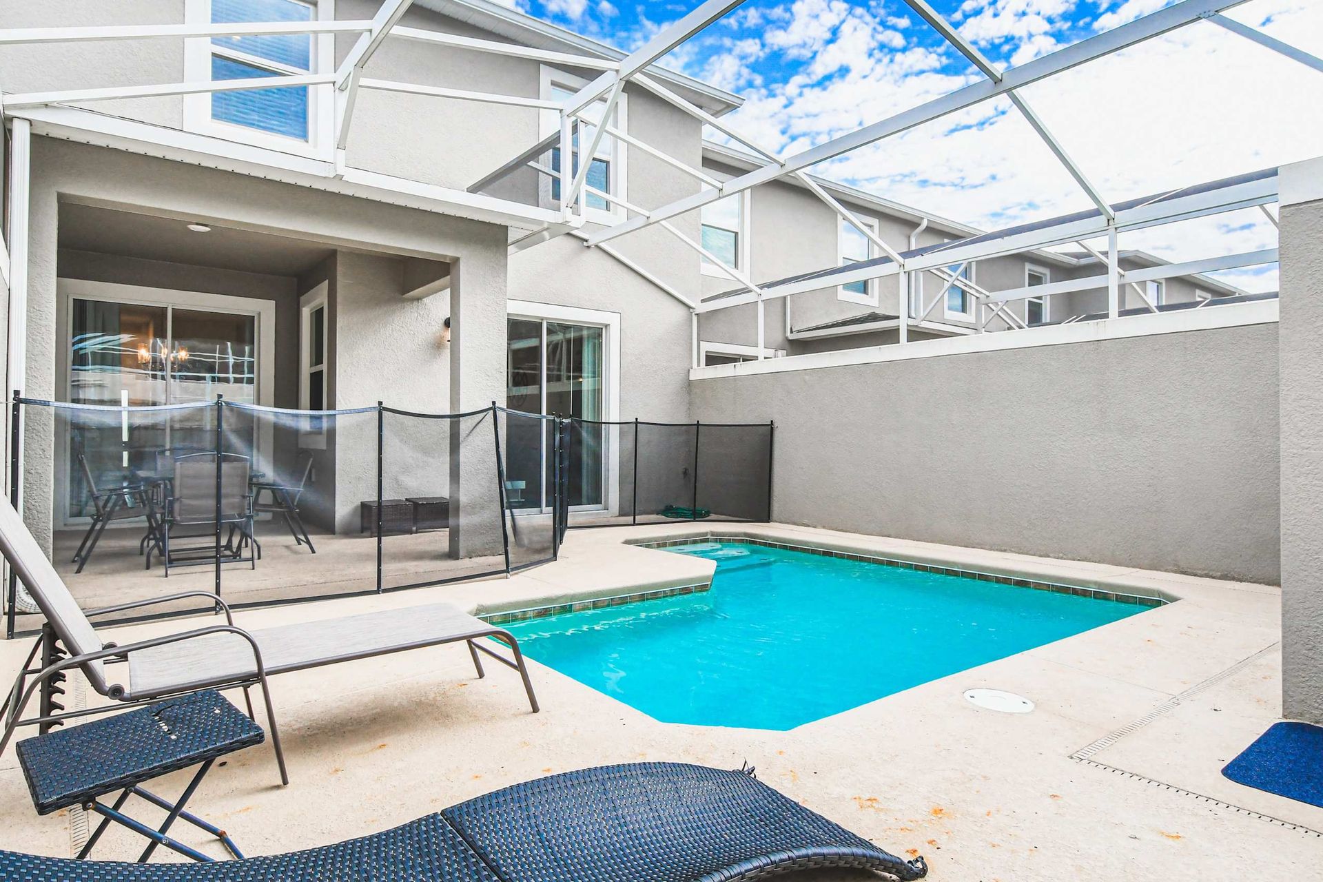 Exclusive enjoyment of screened-in spa and pool for you, friends, and family!.