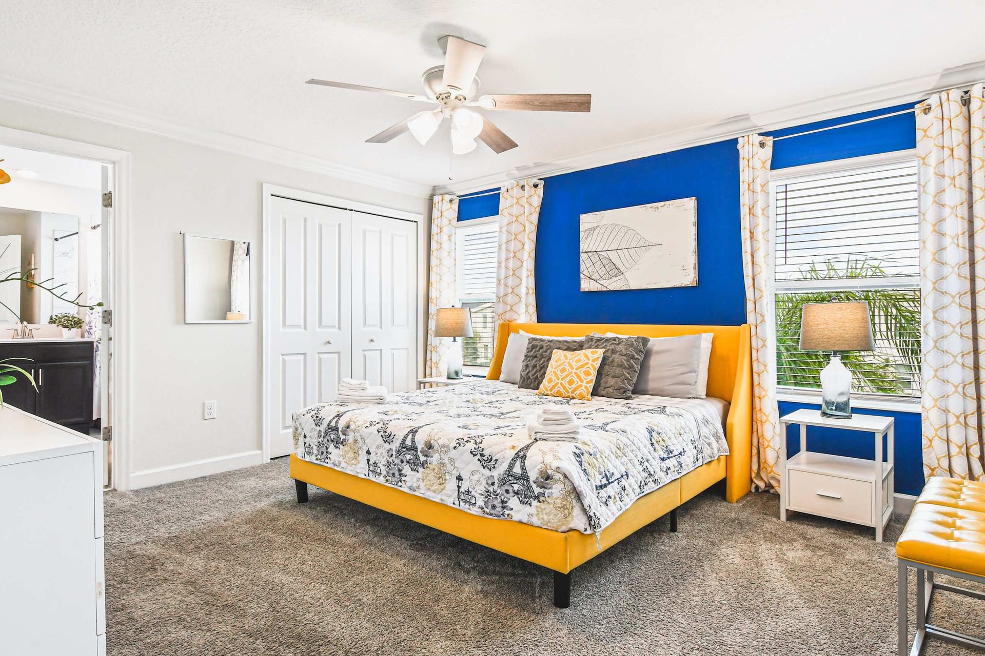 Luxurious king bedroom, blending elegance and comfort for a serene and indulgent sleeping space