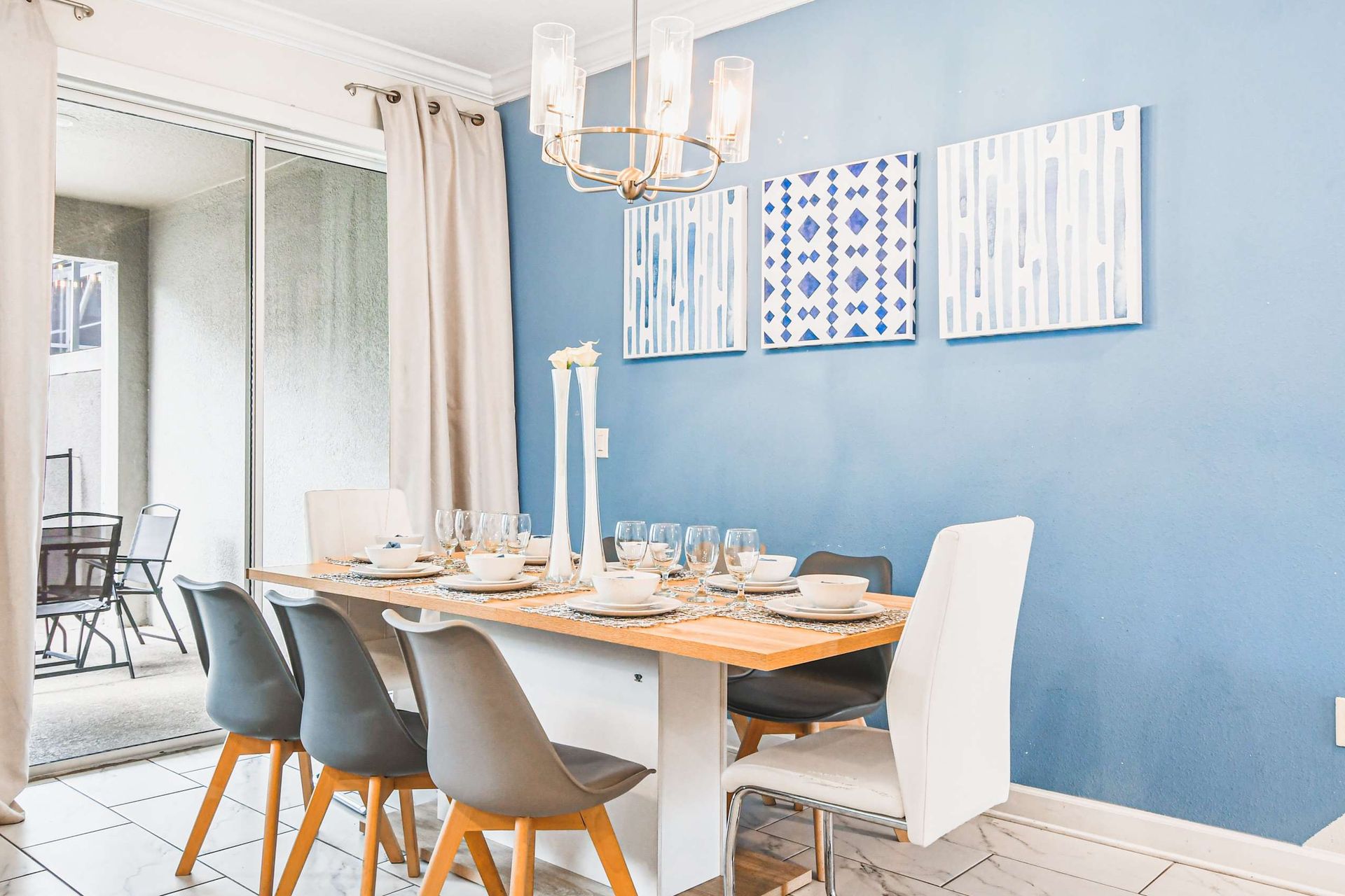 Ample dining space, ensuring there's enough room for everyone to comfortably gather and enjoy meals