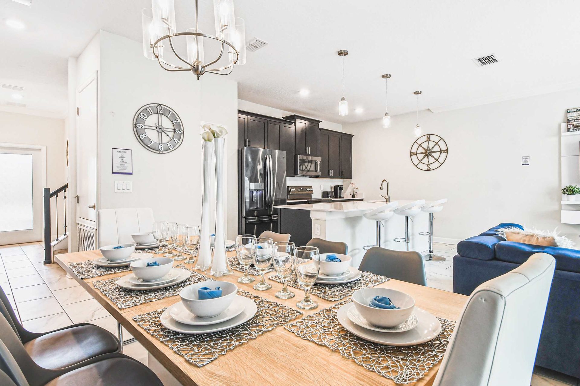 Ample dining space, ensuring there's enough room for everyone to comfortably gather and enjoy meals