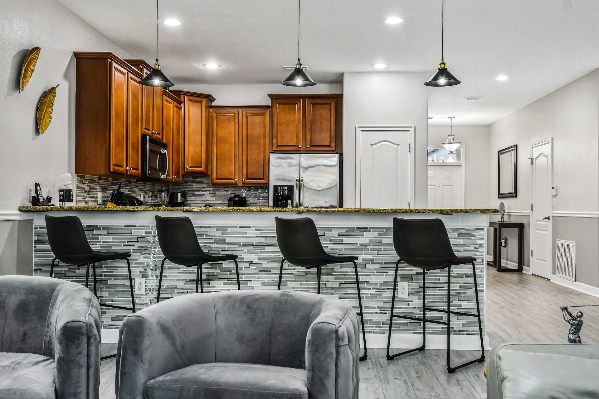 Spacious chef's kitchen, fully equipped with everything needed for culinary endeavors and delightful meals