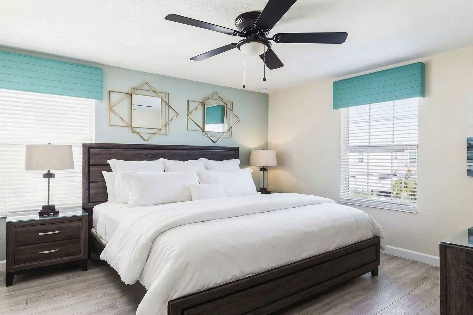 King-sized bedroom for a restful night's sleep