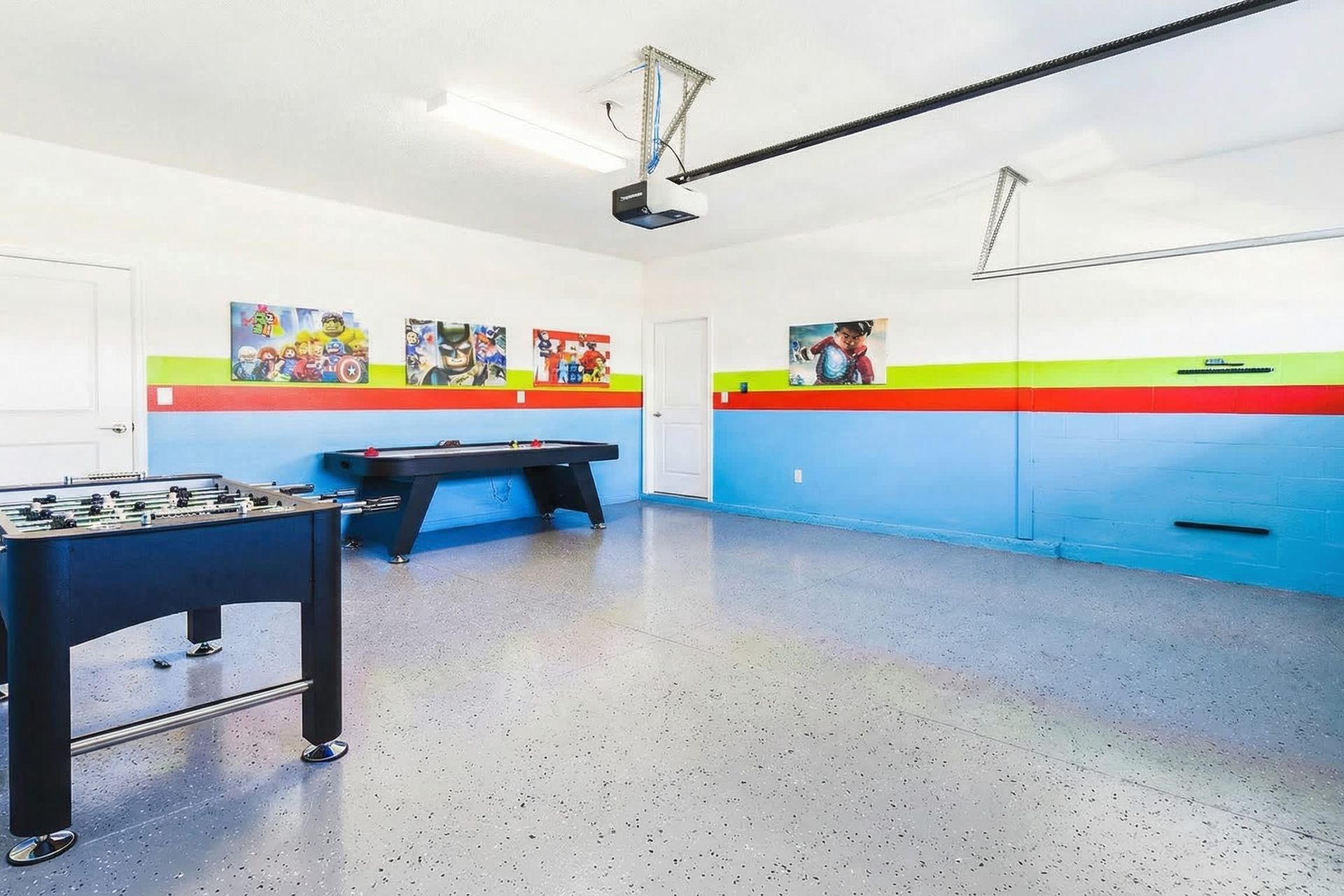 Game room goals! Pool, foosball & soccer - winner takes all!