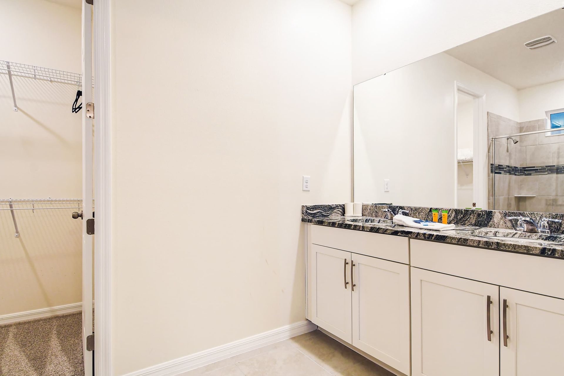 Functional and pristine, providing a clean and well-appointed space for personal care and relaxation