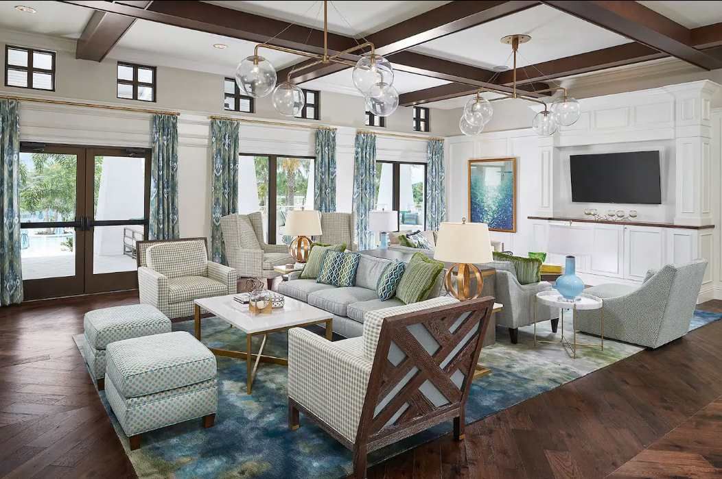 Elegant and cozy, the indoor lounge provides a comfortable space for relaxation and socializing