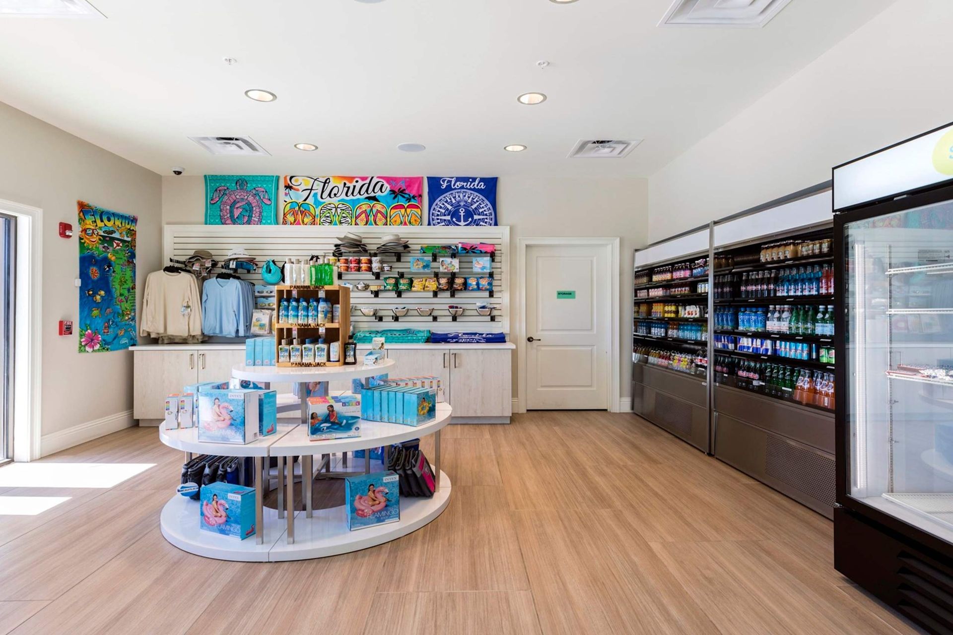 Convenient on-site market stocked with essentials, snacks, and souvenirs.