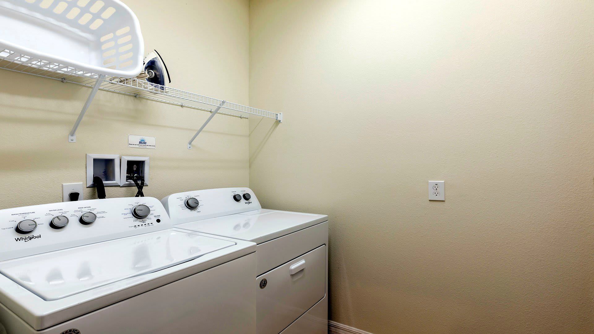 Equipped with a washer for convenient and efficient laundry care.