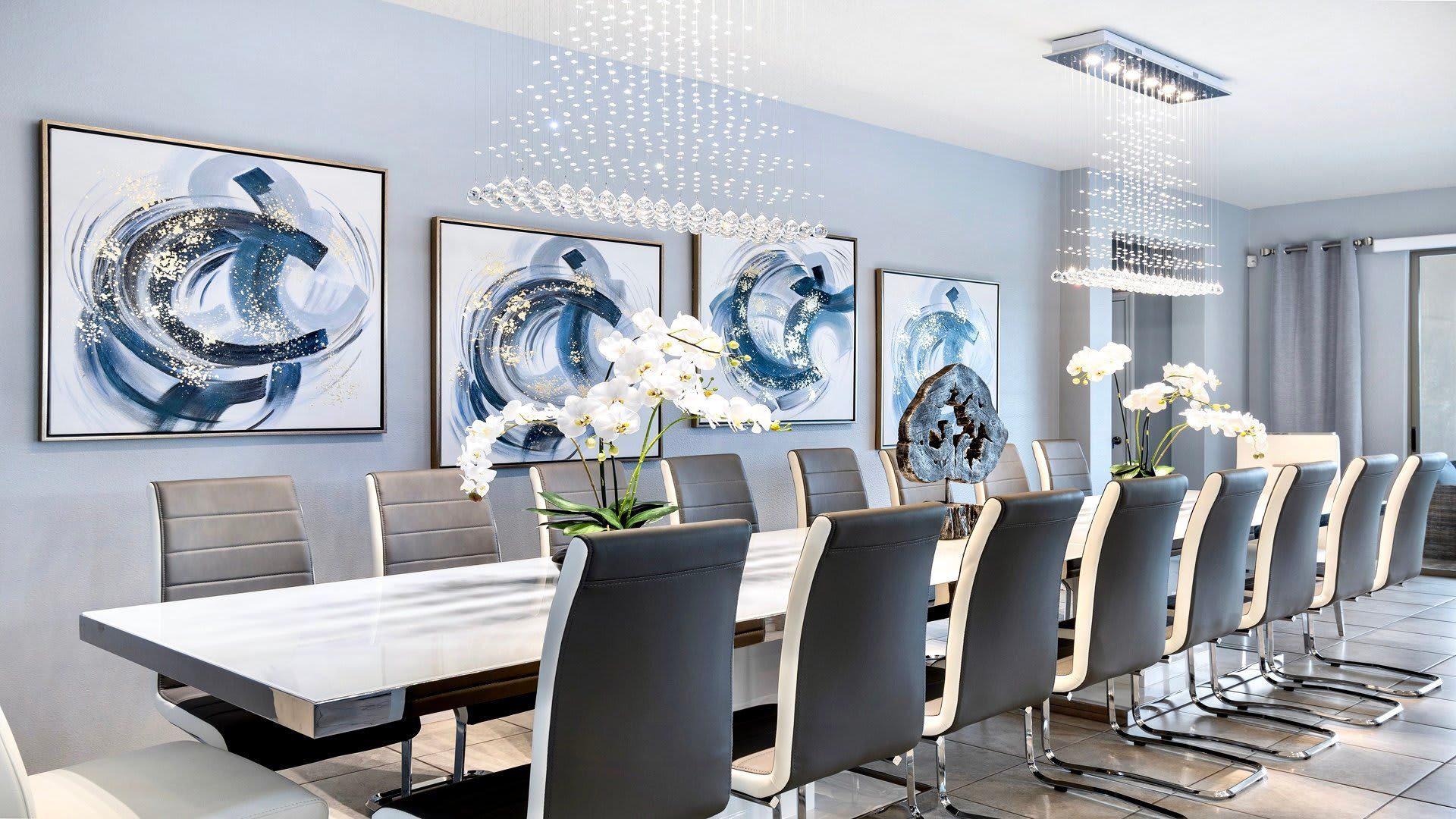 Ample and spacious, providing a generous area for comfortable dining and enjoyable gatherings