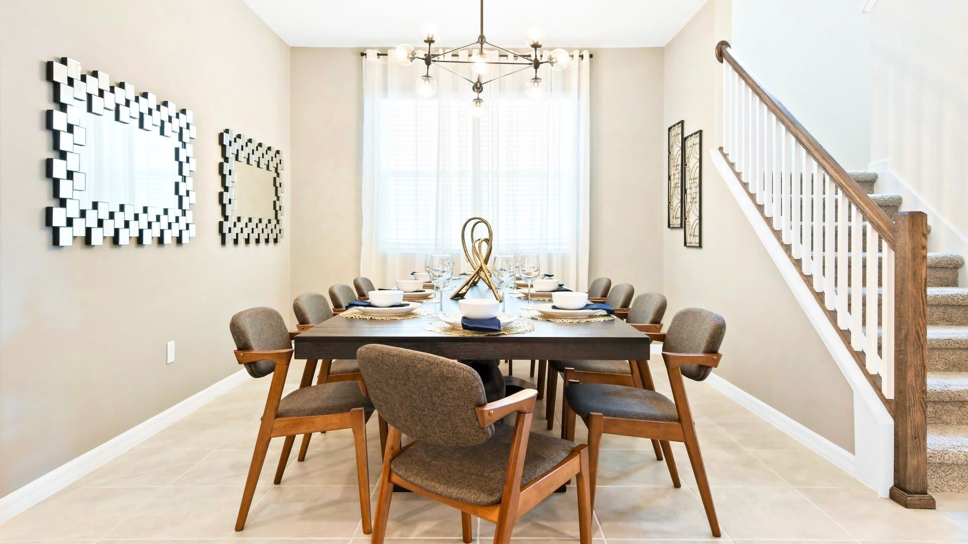 Dining Area: Spacious elegance with a 10-seater dining table.