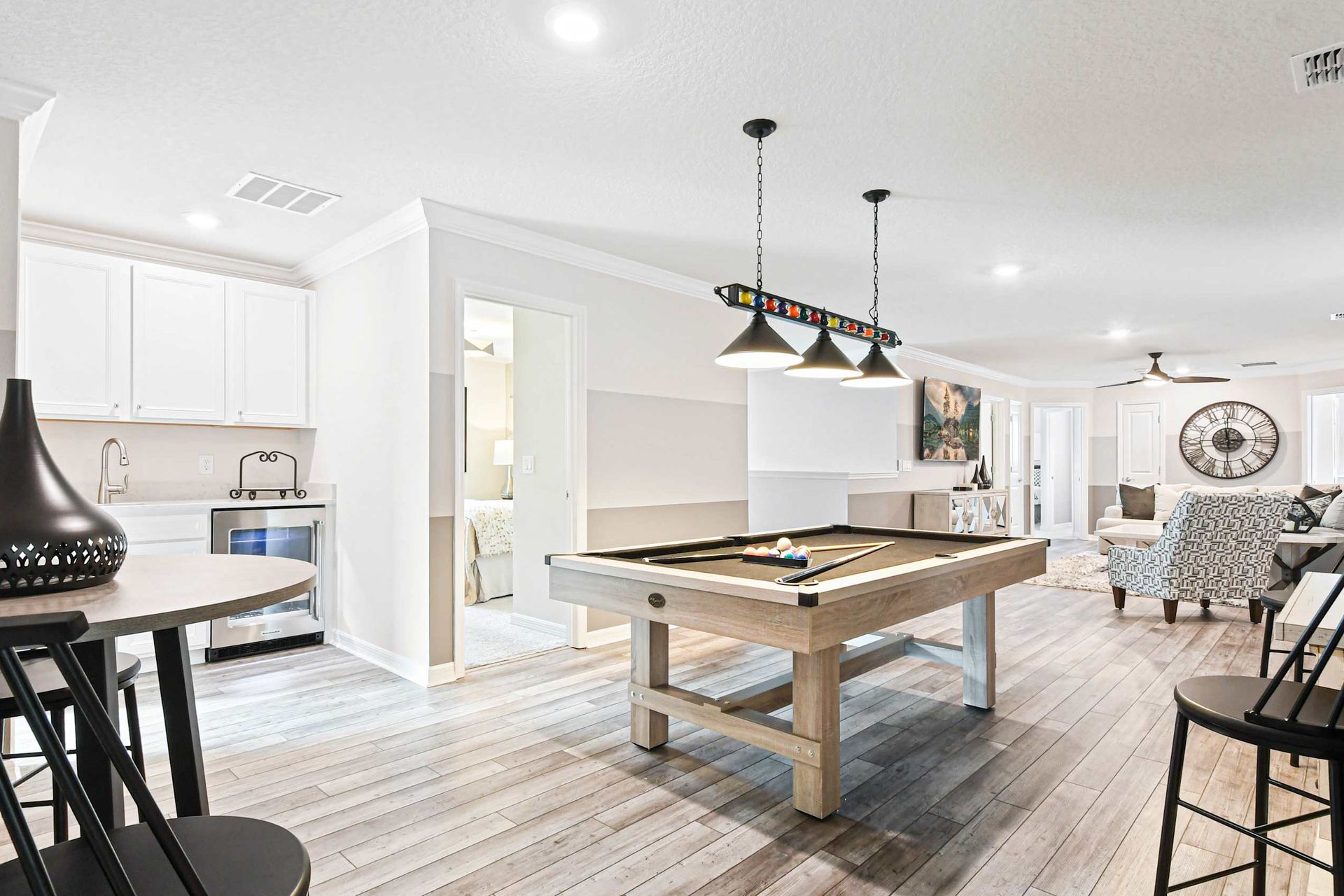 Spacious living room with multiple comfortable couches. Great for family the whole family.