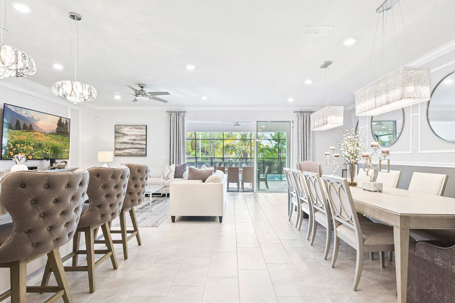 Indulge in culinary delights in our beautifully furnished dining area, offering you a luxurious setting to savor delicious meals and create unforgettable memories.