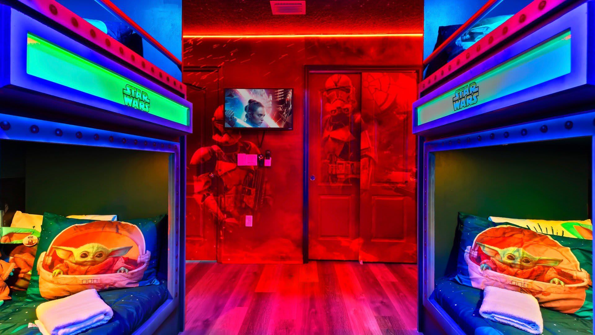 Stylishly decorated Star Wars bedroom for kids who love sci-fi