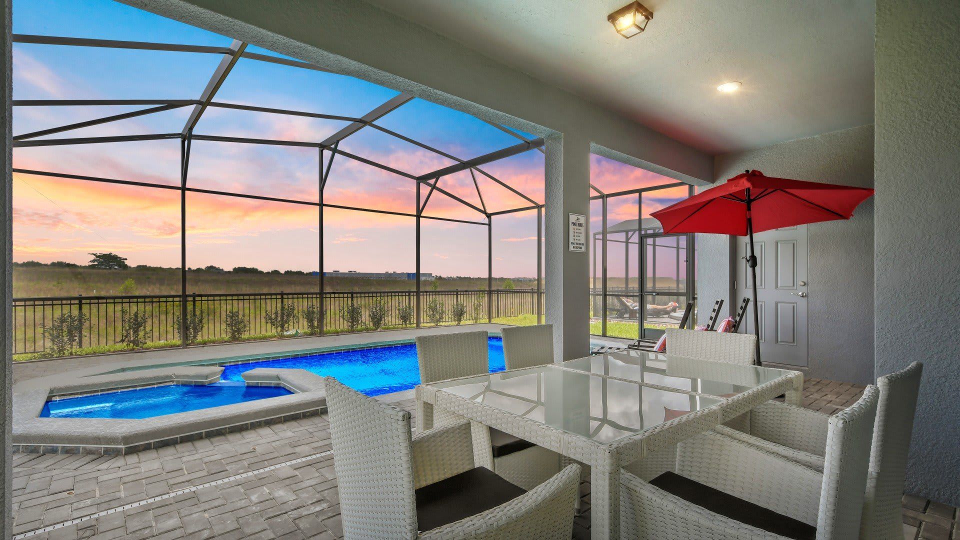 Swim laps or float lazily in the afternoon in the private pool