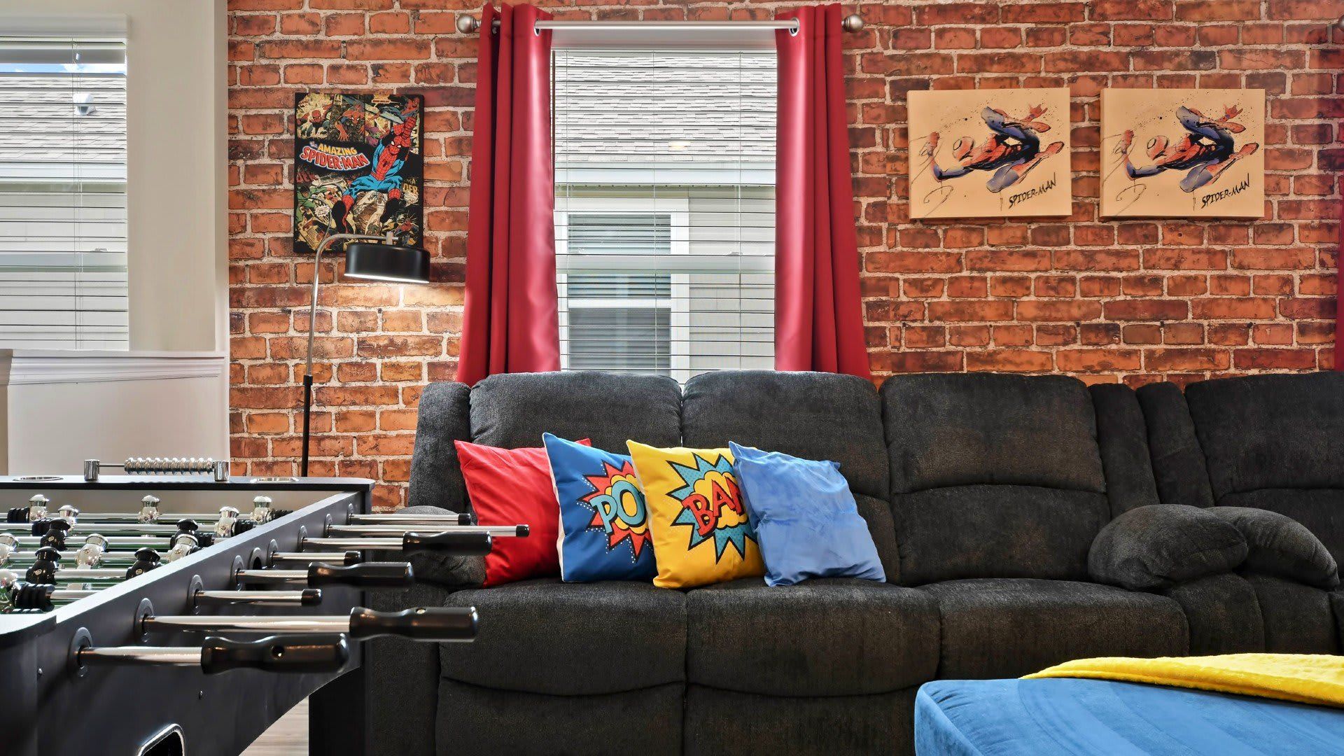 Invite friends & relax: comfy couches await.