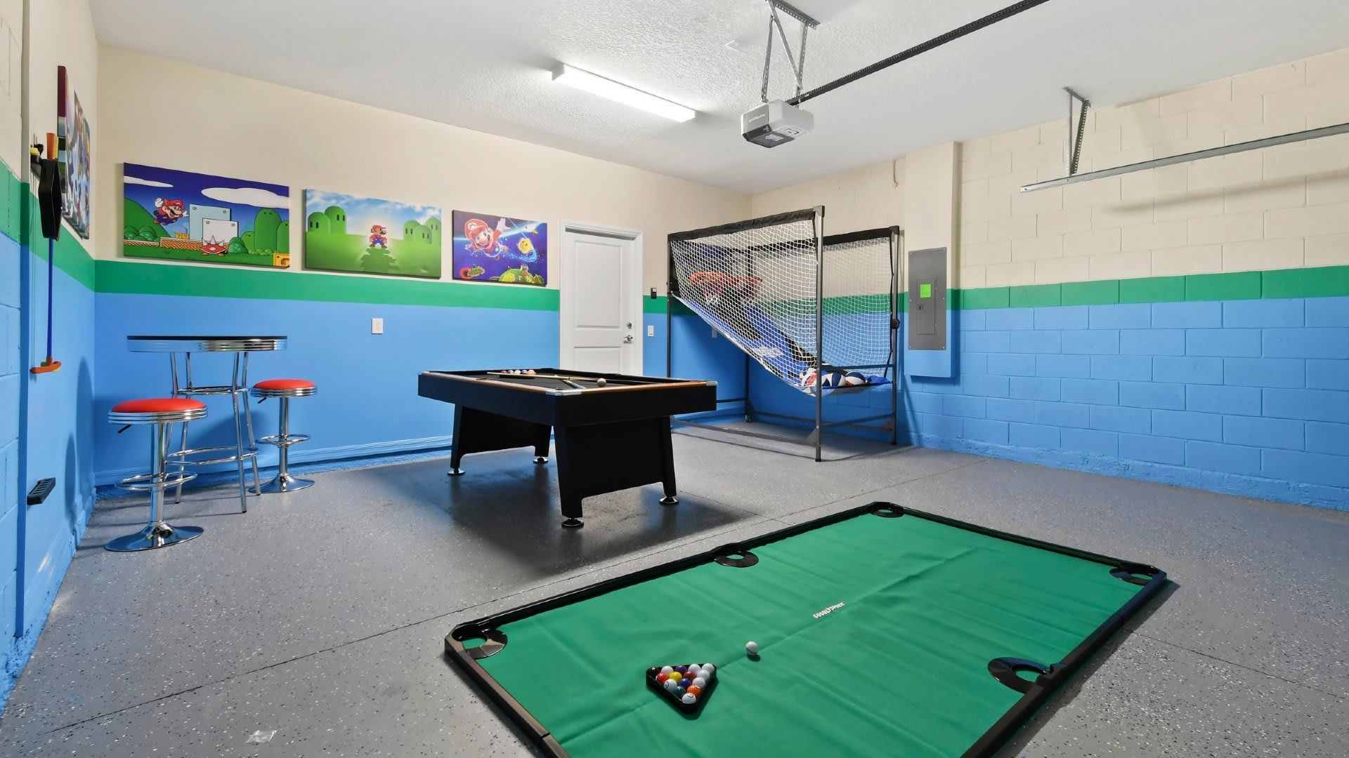 Different games in a room for you to enjoy!