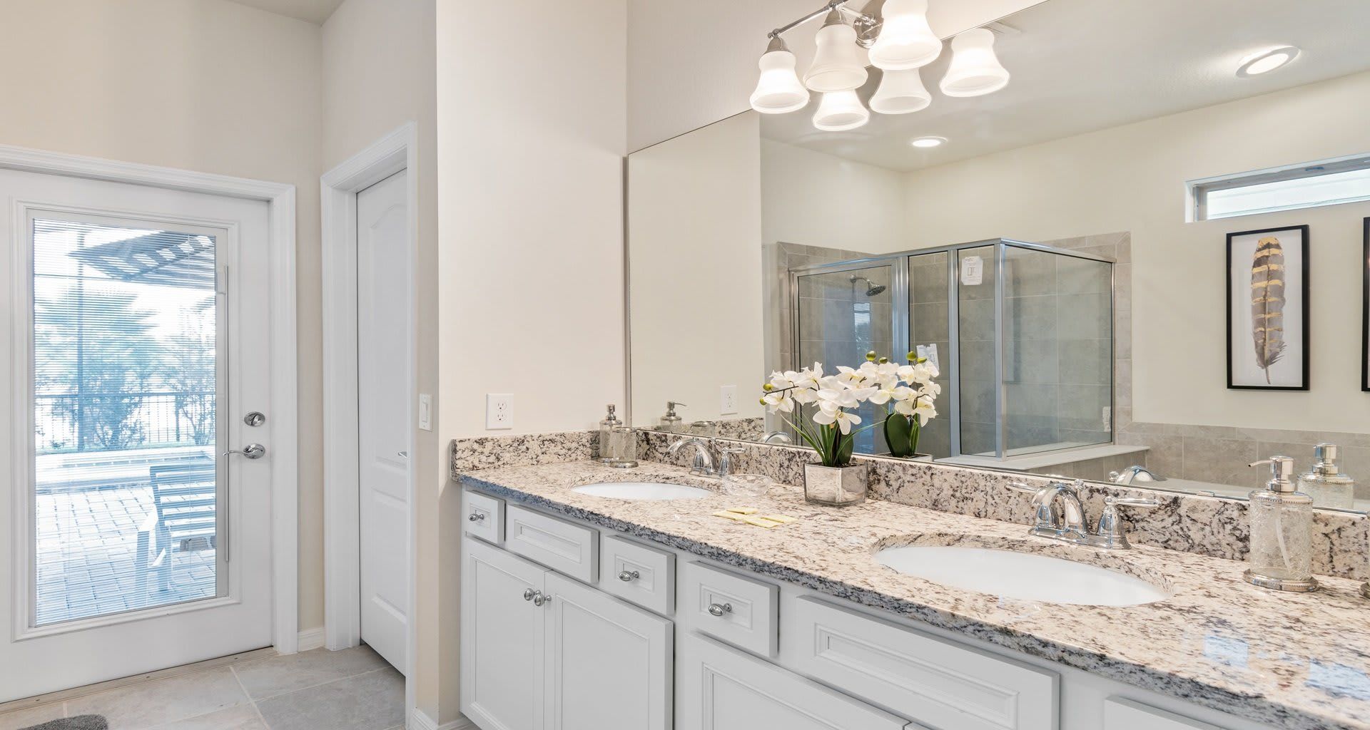 Walk out bathroom to private pool.