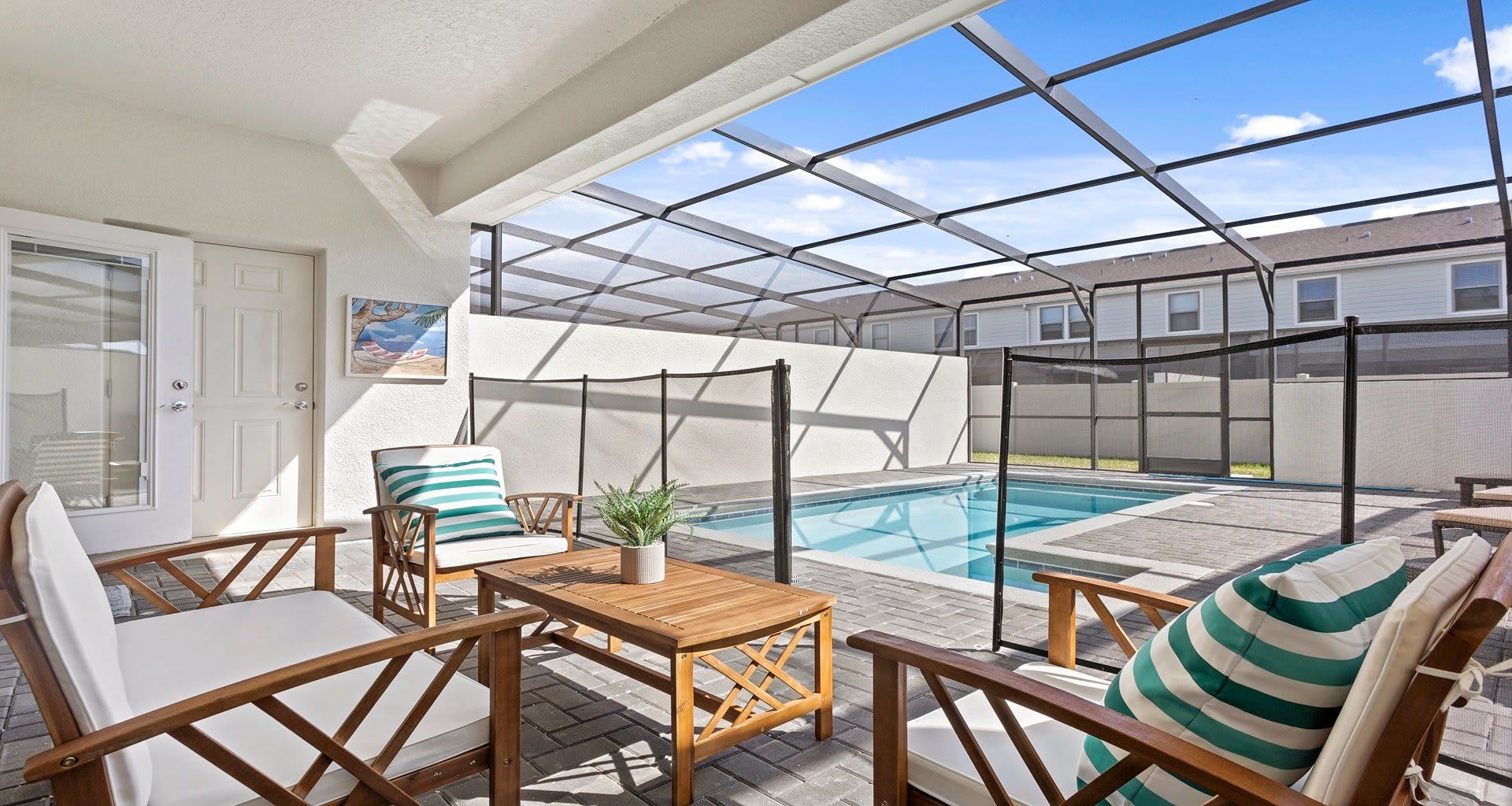 Poolside Seating: Enjoy outdoor comfort with seating by the pool