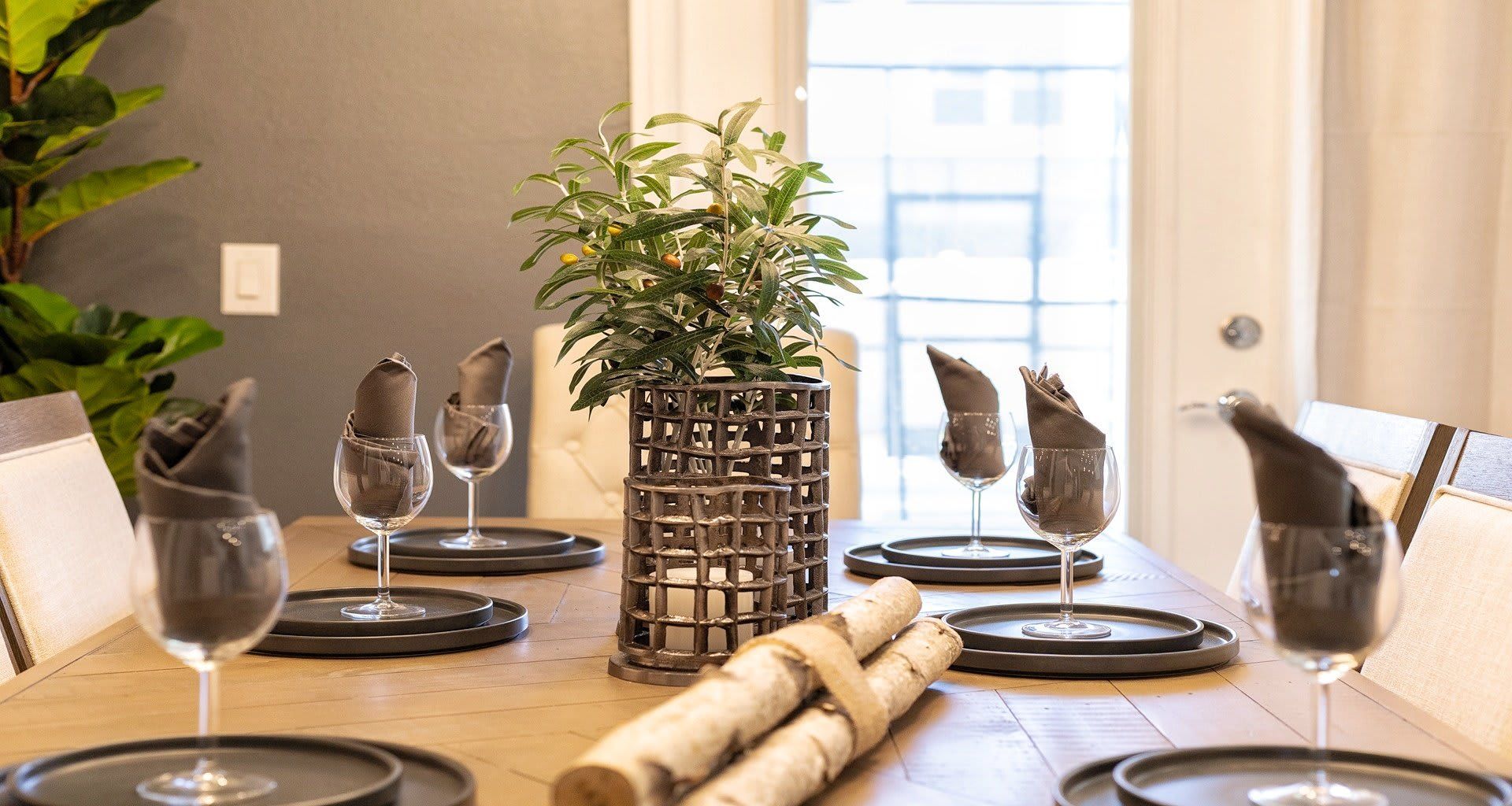 Dining Table: Spacious and inviting, 8-seater table