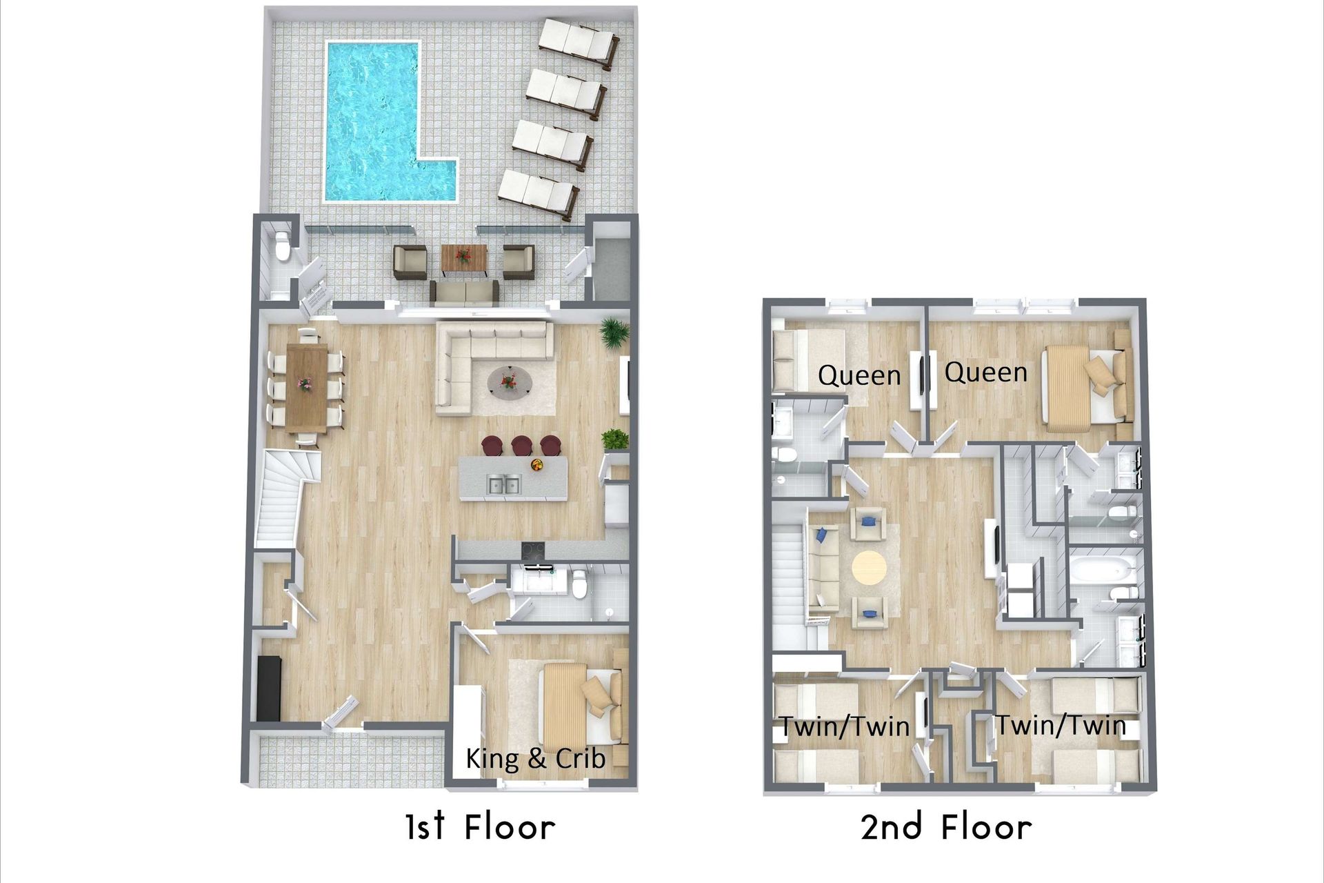 Discover the home's layout through a detailed 2D floor plan