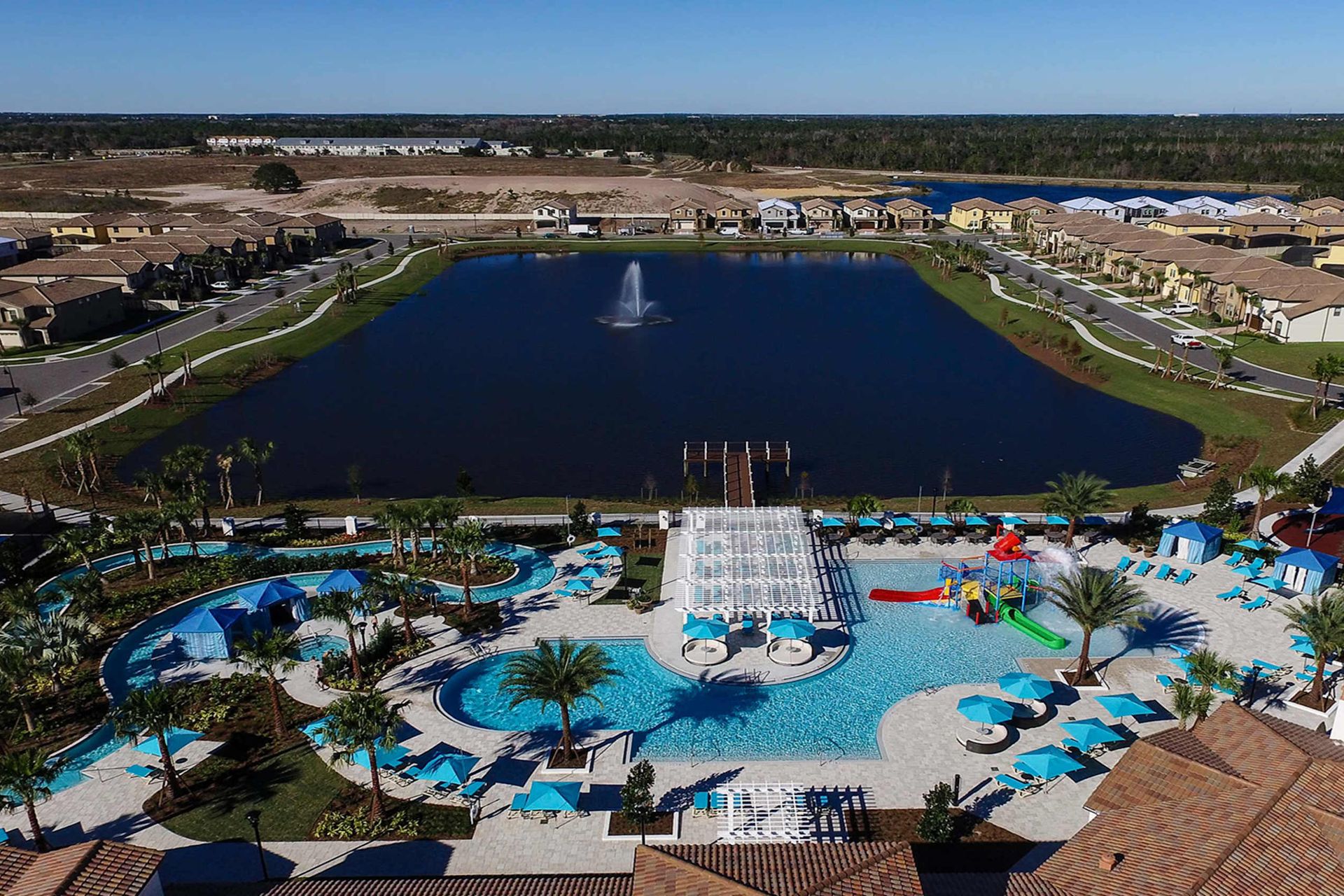 Resort Pools Overview: A panoramic view of the pristine pools.