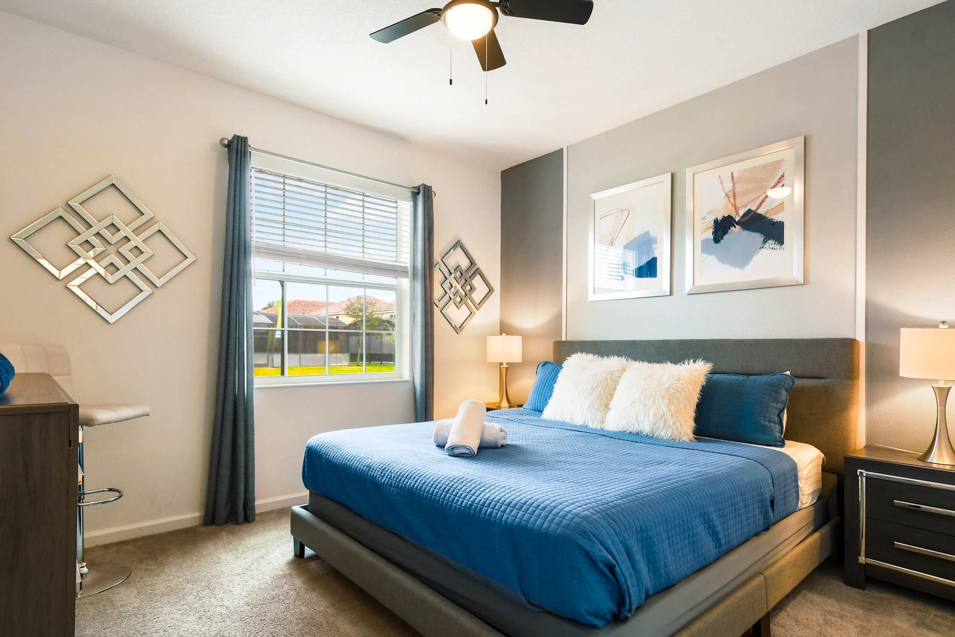 Each bed within the home is topped with soft, hotel quality linen and bedding