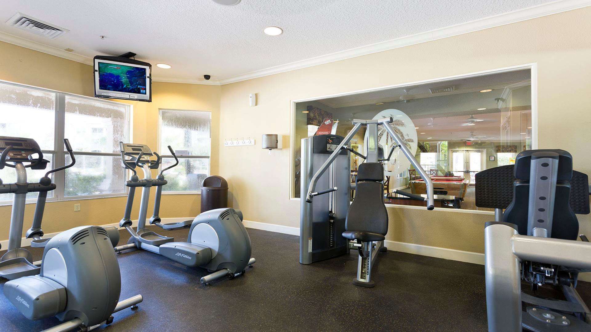 Stay fit in a fully equipped resort gym with cardio and strength machines!