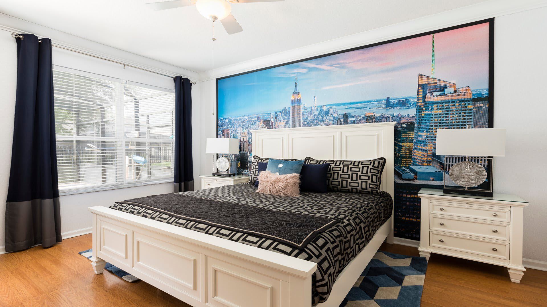 The spacious second bedroom with a comfortable king bed