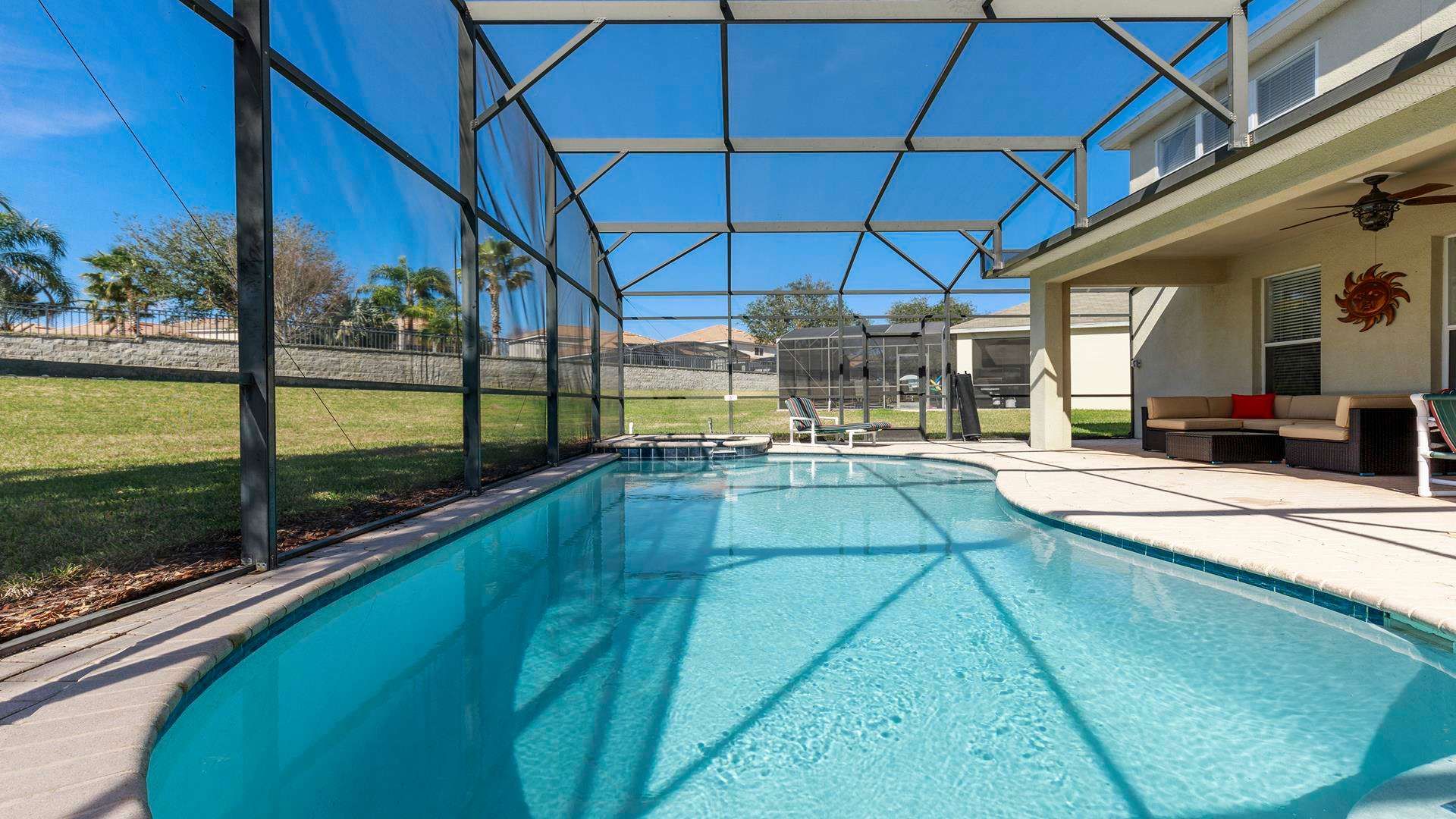Dive into relaxation in our inviting pool, offering you the perfect retreat to unwind and soak up the sun during your stay.