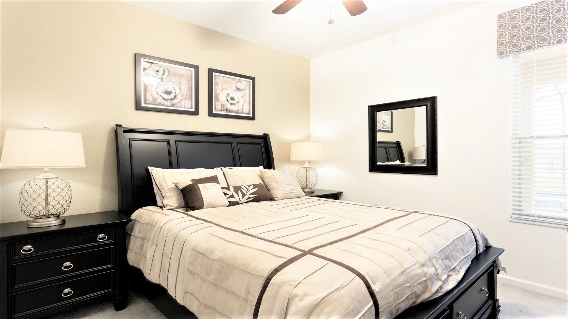 Each bed within the home is topped with soft, hotel quality linen and bedding