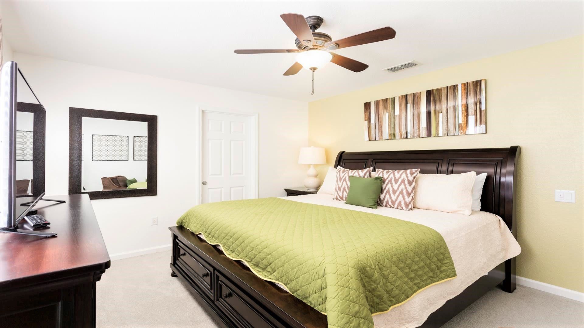 Each bed within the home is topped with soft, hotel quality linen and bedding