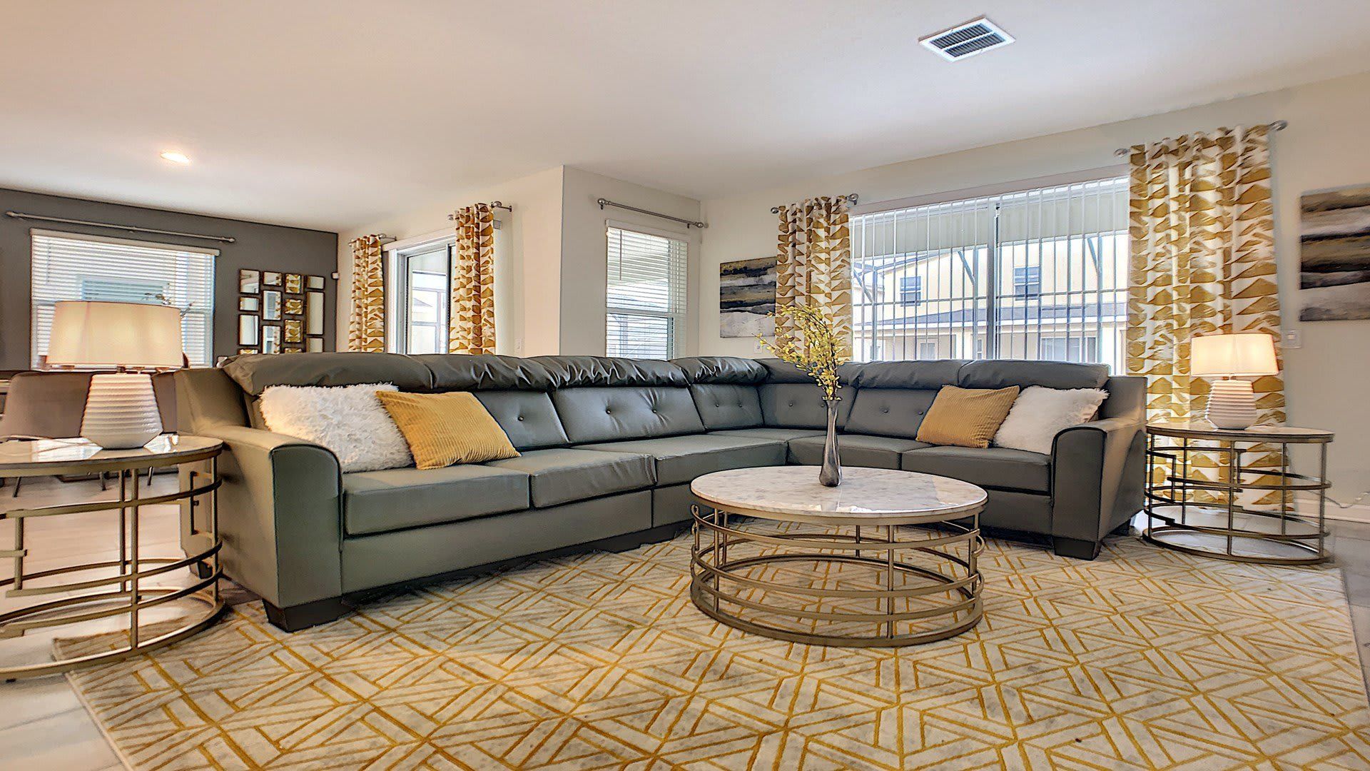 Relax in the main lounge on the soft leather sofas