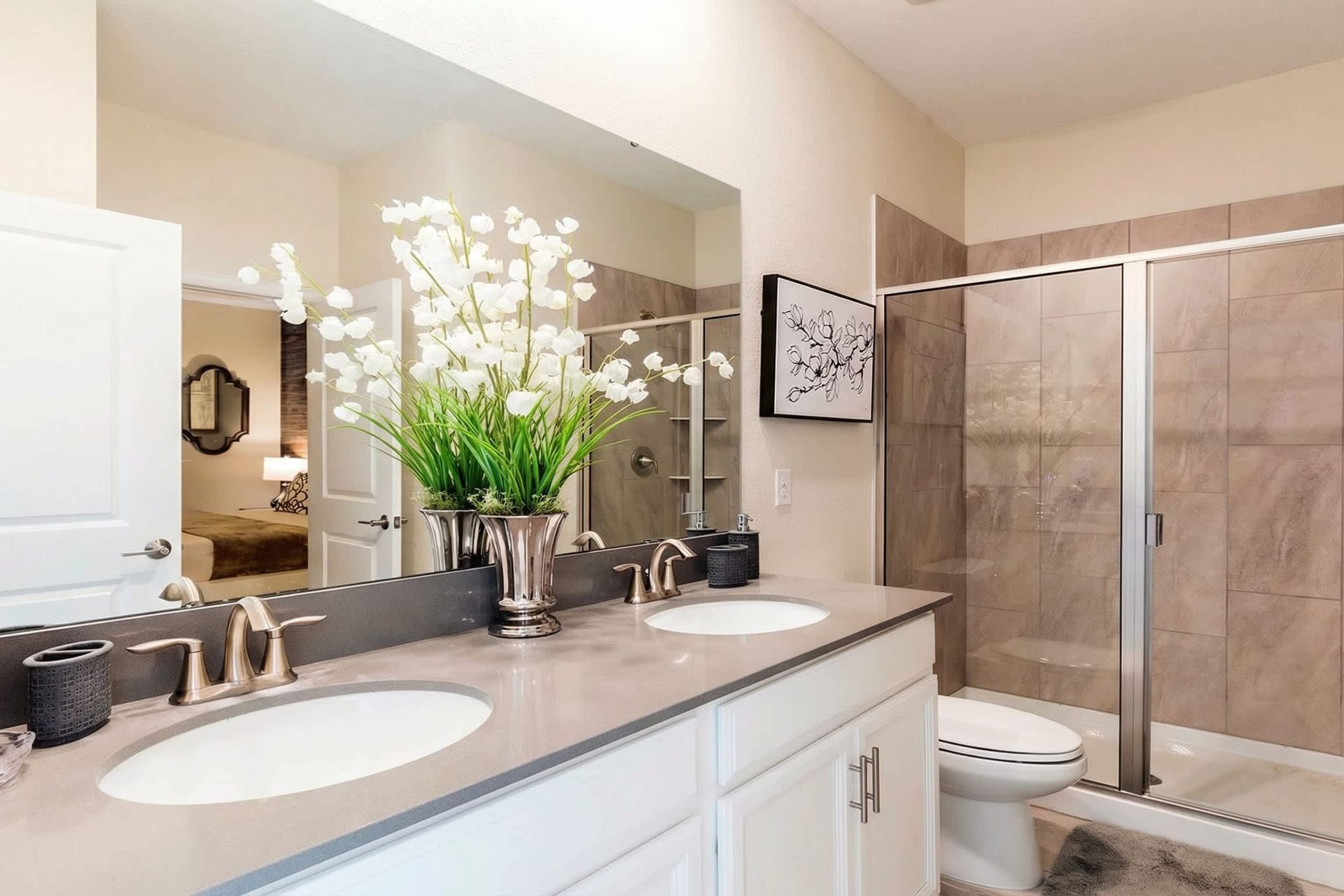 Complete bathroom setup offering all essential amenities, providing a fully functional and comfortable space.