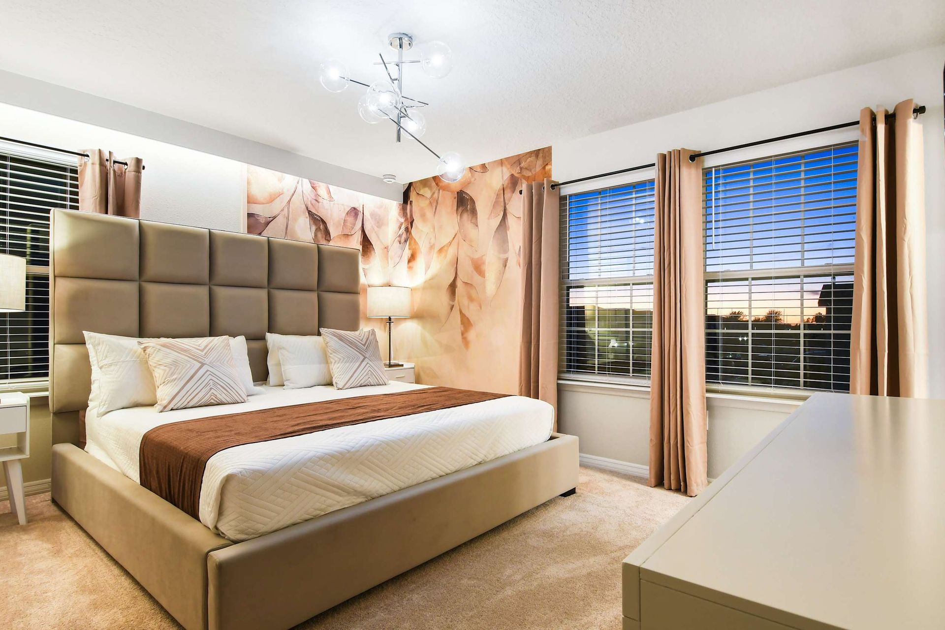 The spacious second bedroom with a comfortable king bed