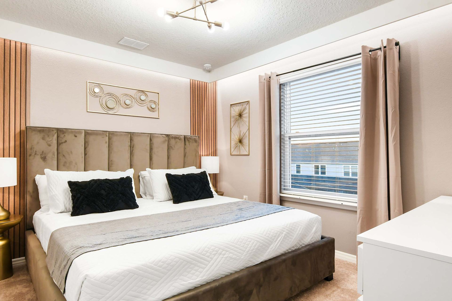 The spacious second bedroom with a comfortable king bed