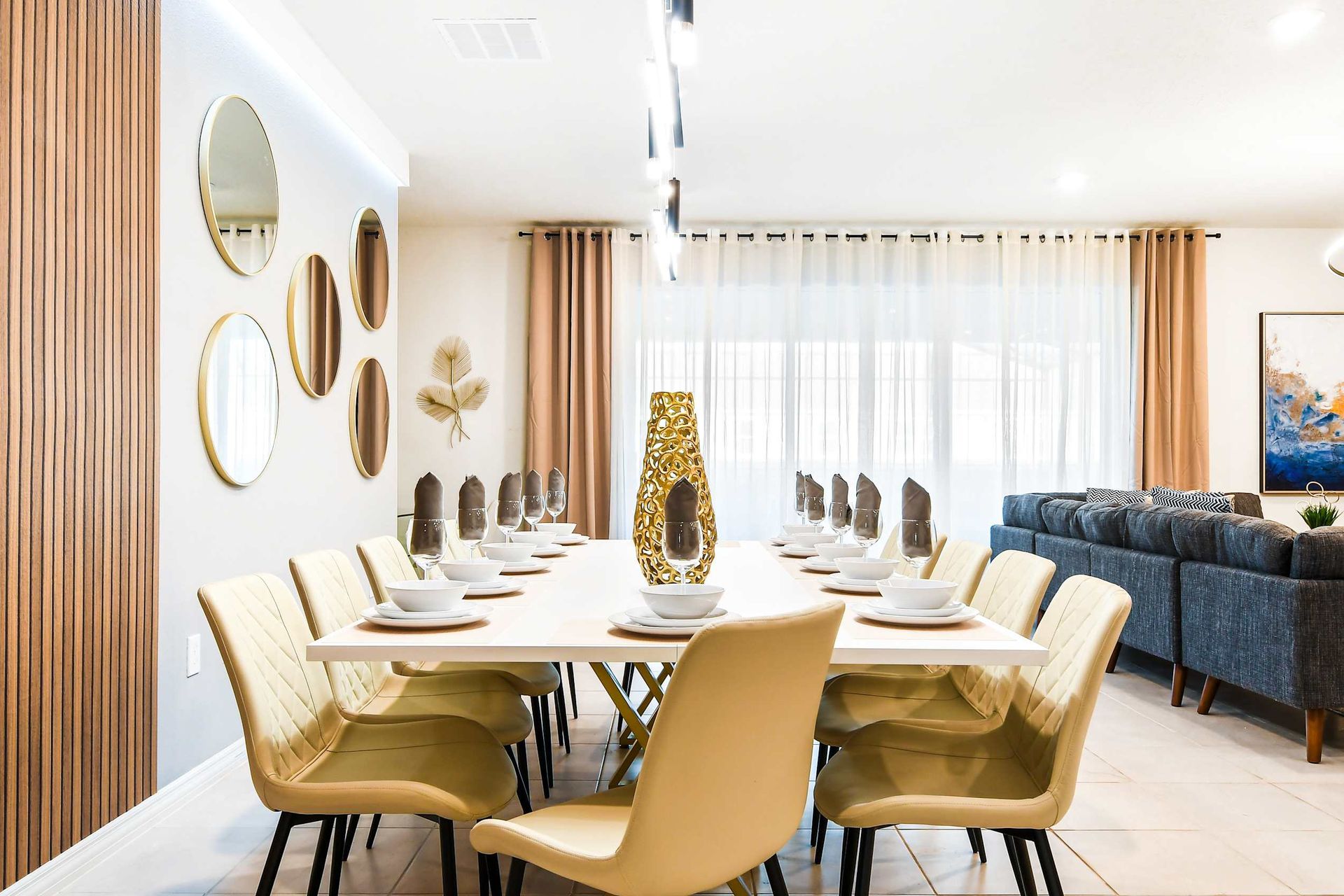 The large dining table is here for your wonderful family feast