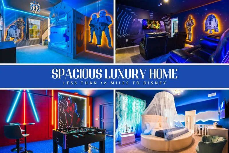Themed luxury villa with arcade, movie room, and under 10 miles to Disney magic
