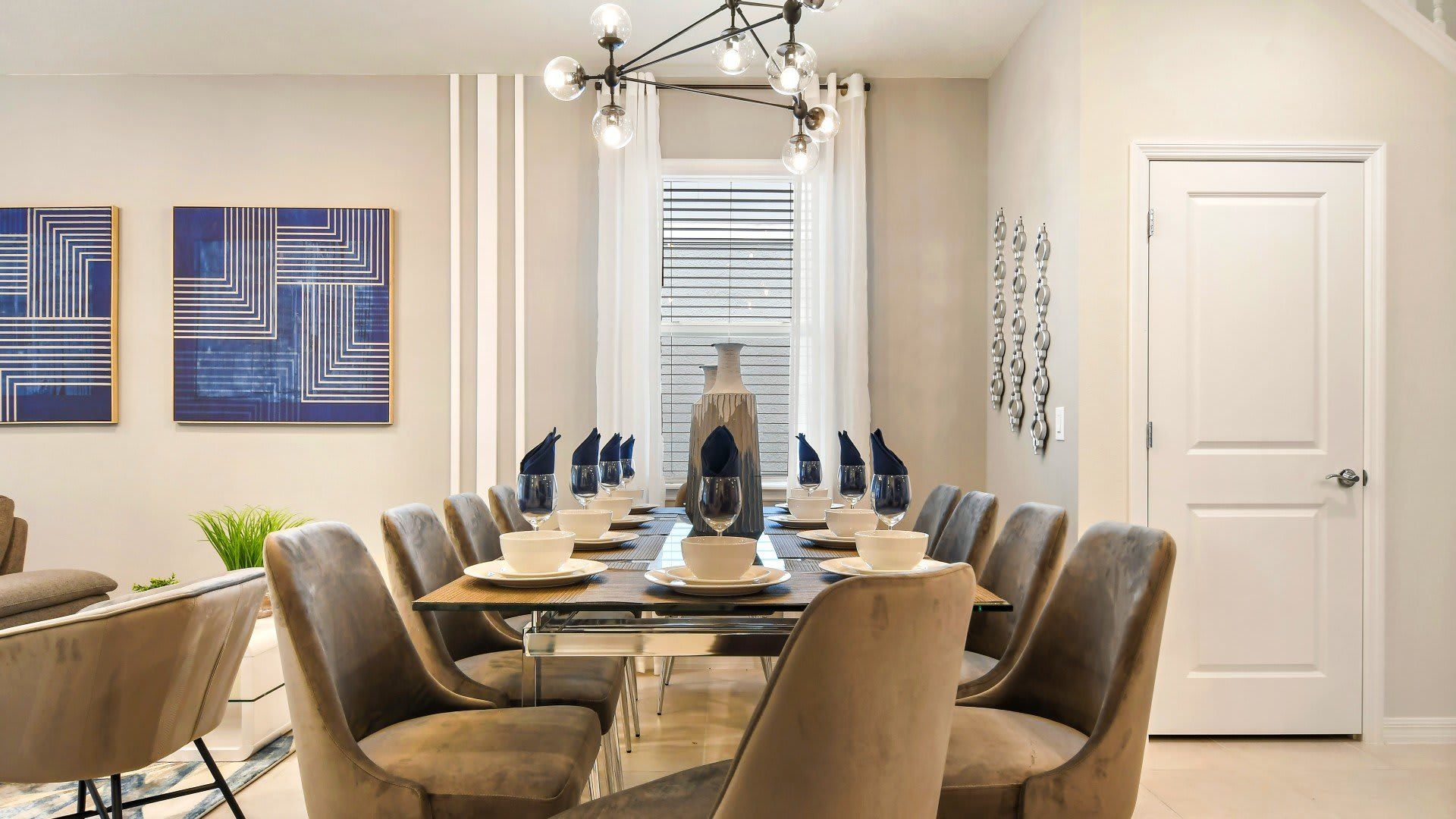 The large dining table is here for your wonderful family feast