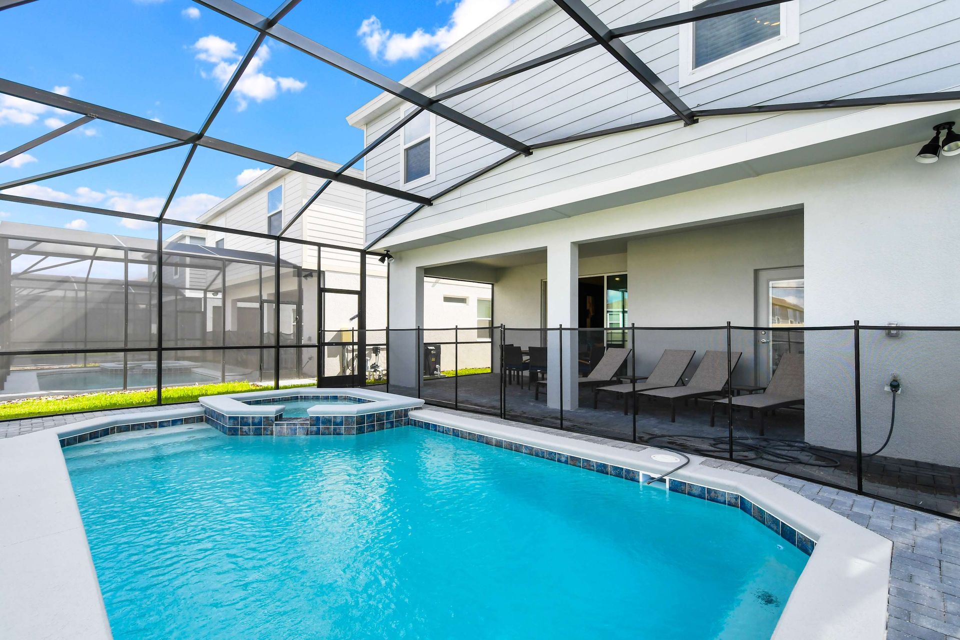 Enjoy stunning views out on to the lake from your own private pool.